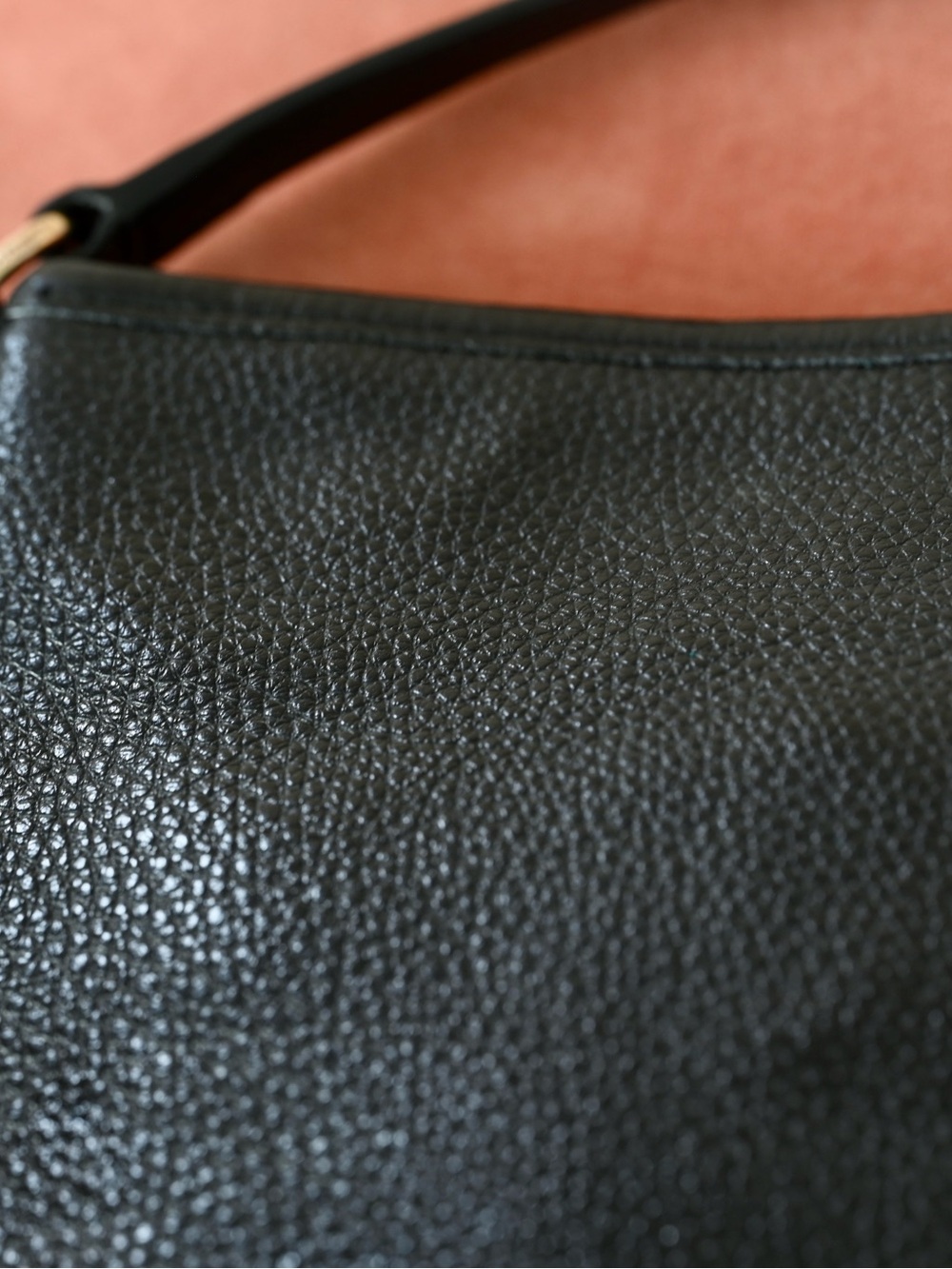 Coach F28035 Black Pebbled Leather Crossbody Bag Gold Hardware - Picture 6 of 10